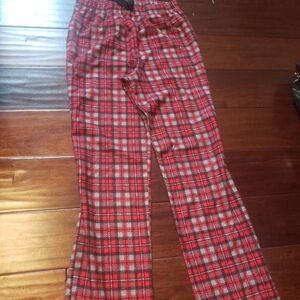 Boys Red Plaid Pants